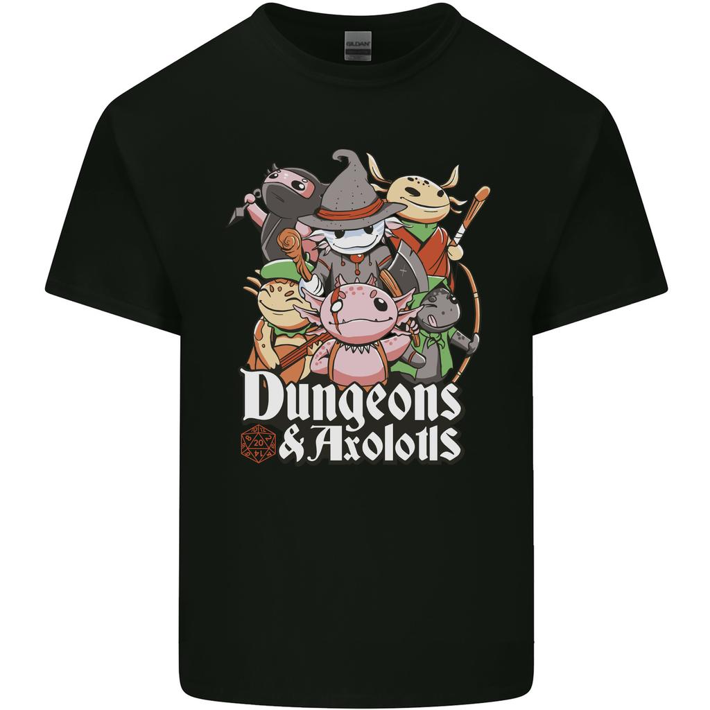 Dungeons & Axolotl Role Play Games RPG Mens Light Cotton T-Shirt