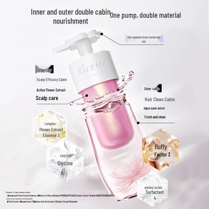 Kustie Sakura Ginger Flower Dual Chamber Shampoo