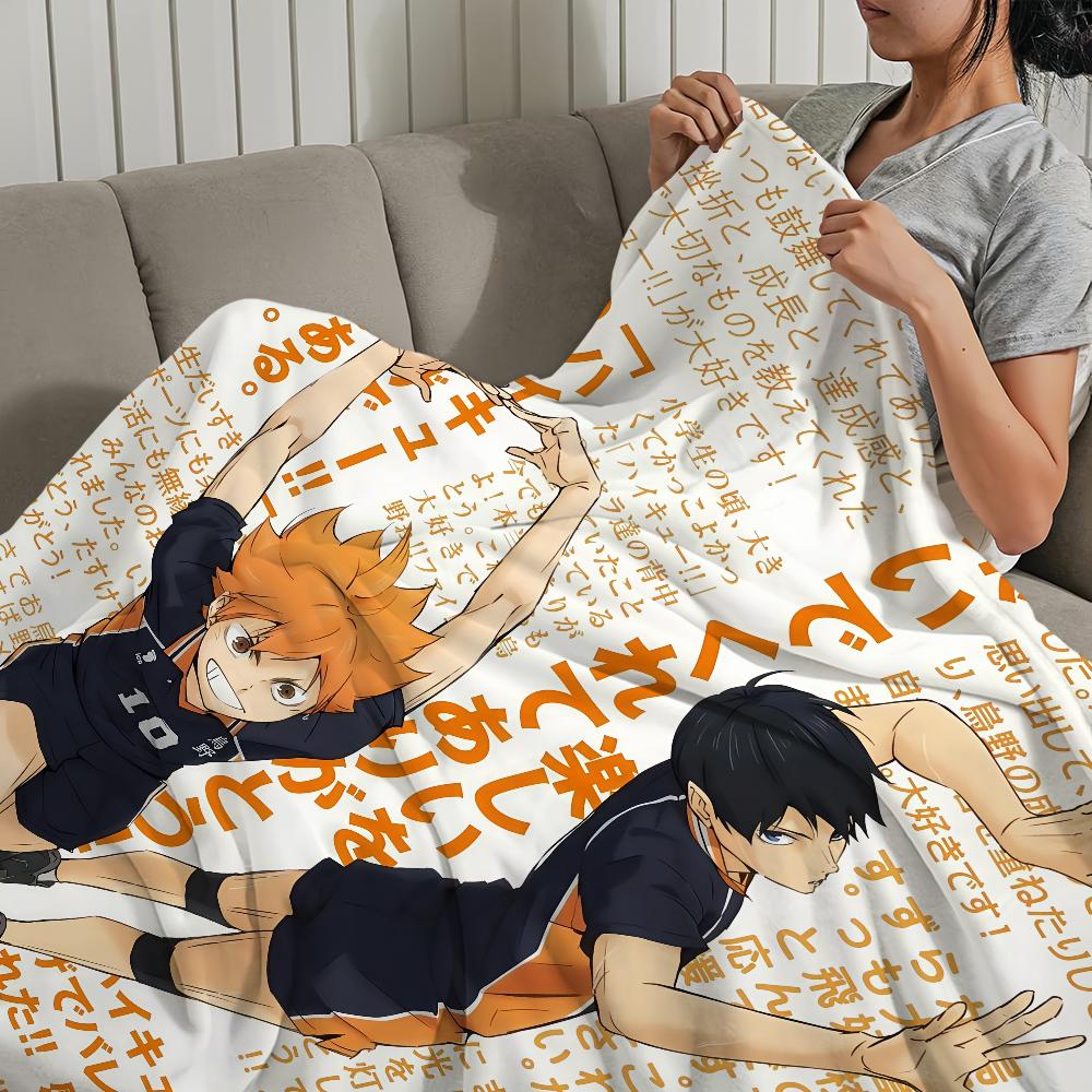 Комикс аниме арт H-Haikyu S-Shoyo Hinata Одеяло Фланелевое теплое мягкое плюшевое одеяло для дивана гостиной офиса спальни путешествий подарок