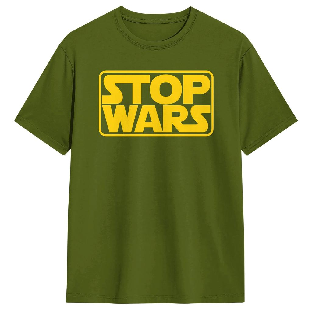 Stop Wars TShirt Summer Harajuku TShirts Cotton Comfortable Plus Size Tees Short Sleeves Aesthetic Tops