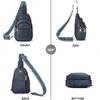 BOSTANTEN Sling Bag for Women Leather Crossbody Bags Fanny Pack Chest Bag for Travel