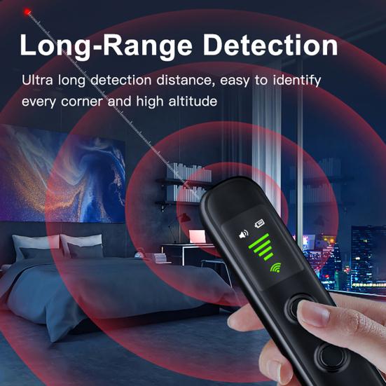 Signal Detector GPS Tracking Detector 3 Modes Advanced Chip Portable Sound And Vibratory Alarm Anti-Positioning Mini Camera Surveillance Threat