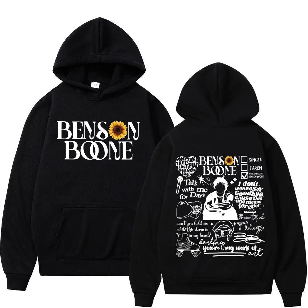 Худи Benson Boone American Heart Tour 2025 Мужские Женские Модные Хип-Хоп Худи Подарок для Фанатов Оверсайз Винтажные Футболки