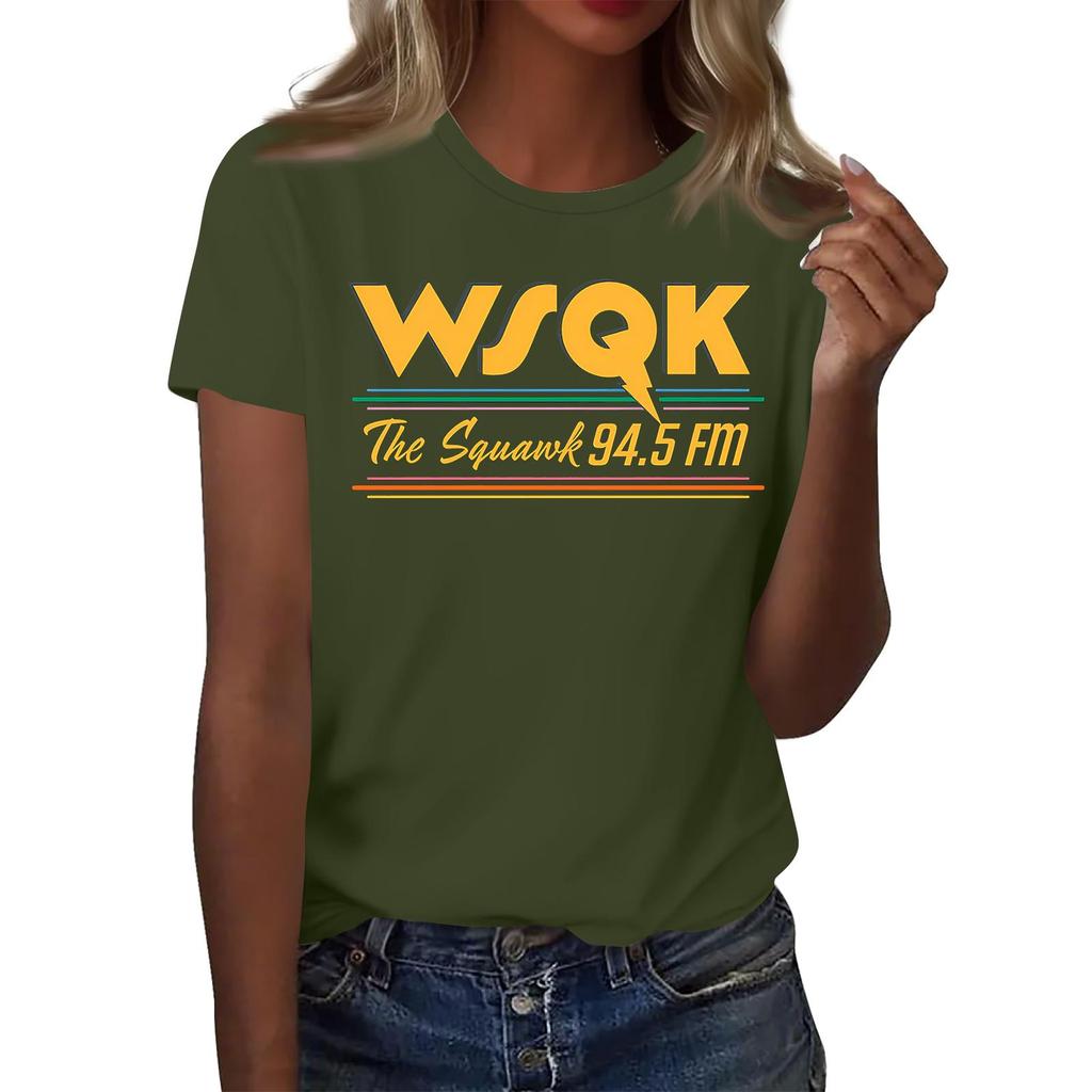 Женская модная и повседневная футболка с длинным рукавом и принтом, с коротким рукавом