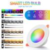 1-10 шт. RGB светодиодный даунлайт 10 Вт Tuya Bluetooth умный потолочный светильник GB+CW+WW диммируемый прожектор голосовое управление для Alexa Google Home