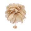 Ostrich Feather Table Lamp Rechargeable Modern Romantic Decoration Lamp Bedroom Bedside Lamp for