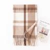 Plaid Imitation Cashmere Scarf Autumn and Winter Korean Version Versatile Japanese Style Warm Student Couple Scarf Men's High End Sense