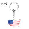 1/4 шт. Сохраните Америку великой снова, брелок в форме креста Богини с узором флага США, металлический брелок для политических энтузиастов