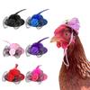 Chicken Hats For Hen Mini Hat Chicken Helmet Accessories Feather Top Hat Funny Small Hat Tiny Pet Hat With Adjustable