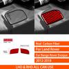 For Land Rover Range Rover Evoque 2012-2018 Real Carbon Fiber Stickers Front Headlight Cleaning Panel Car Accessories Decorative