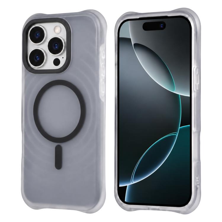 Transparent Color Airbag Shockproof Magnetic PC+TPU Protective Phone Case For iPhone 16 Pro