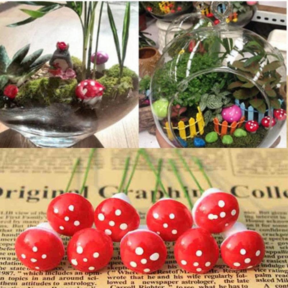 Cute Village House Miniature Garden Mini Bridge Stairs Craft Figurine Plant Pot Garden Ornament Miniature Fairy Garden Supplies