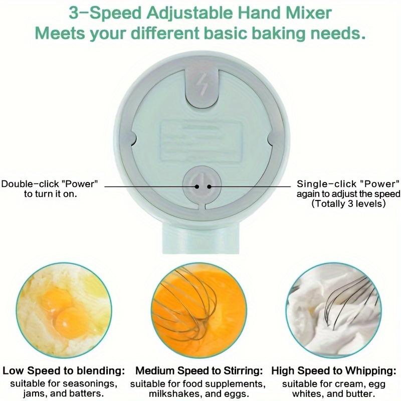 2-в-1 Электрический Чесночница и Набор для взбивания яиц - USB-перезаряжаемый Ручной миксер с мини-мясорубкой Кухонный инструмент для выпечки