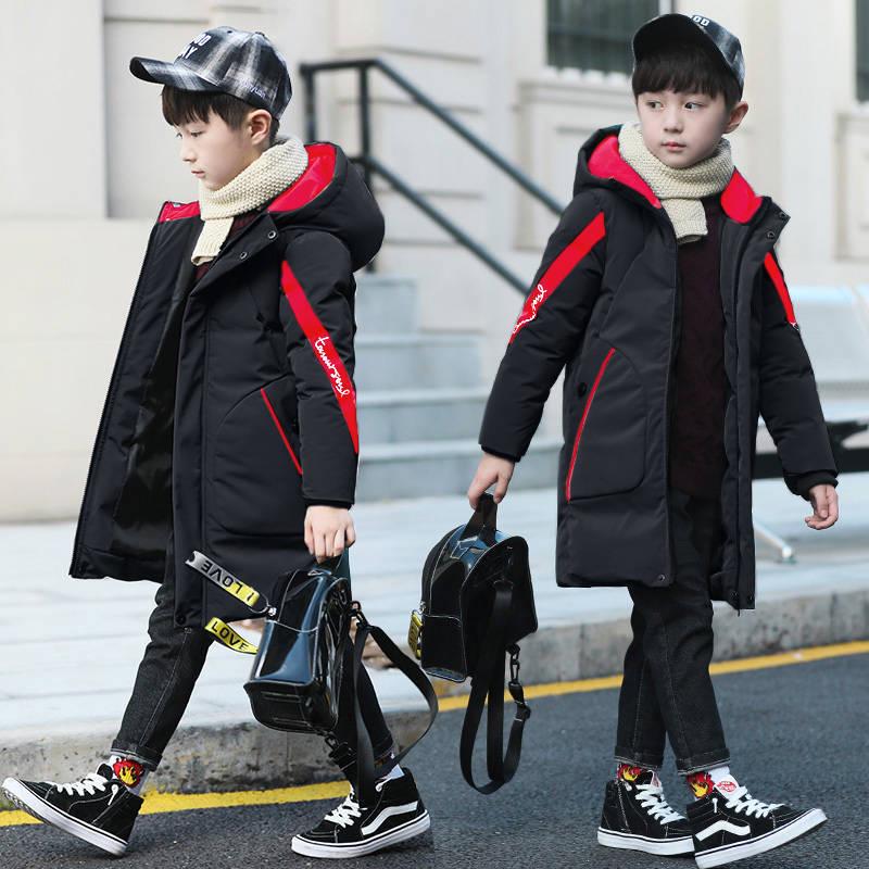 Winter Children's Clothing Boys' Winter Clothing Long Fashionable Windproof Thick Warm Coat