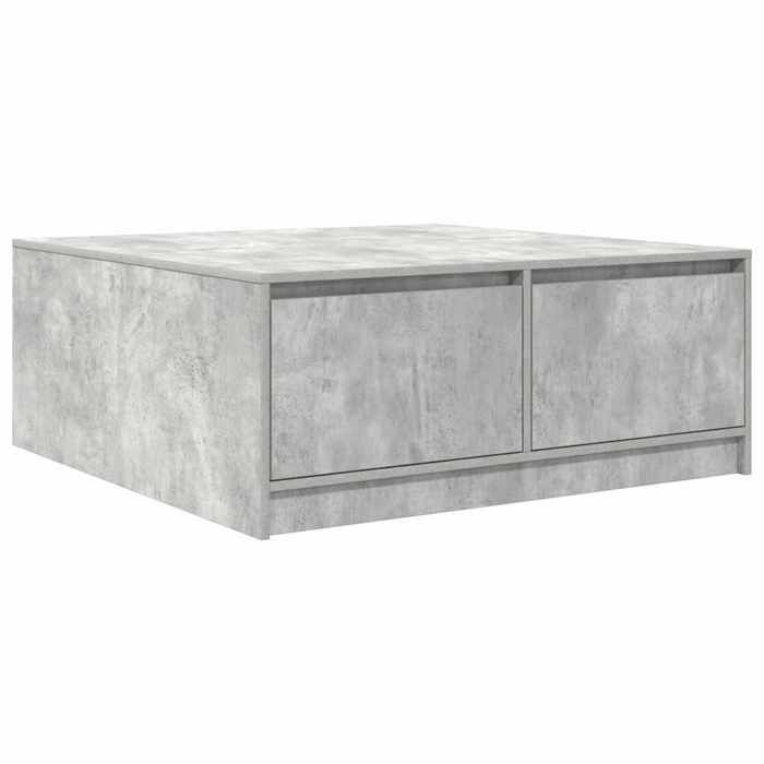 VidaXL Coffee Table with Drawers Concrete Grey 100x100x40 Cm, Center Table, Sofa Table, Accent Table, Side Table, 3328402