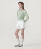 COVERNAT WOMAN Layered Round Neck Knit Light Green