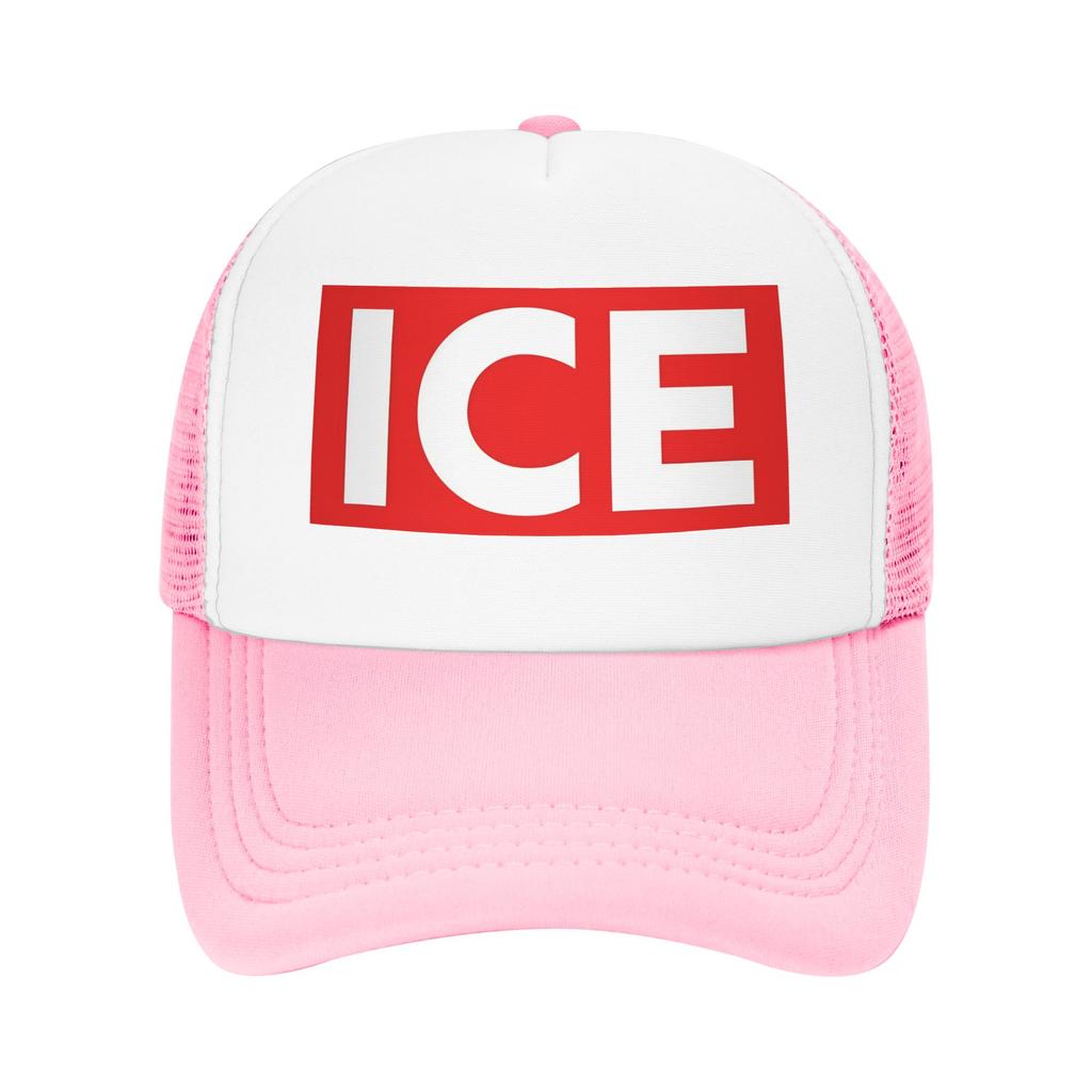 ICE Красный знак «Стоп» Отменить ICE Протест Сетчатые солнцезащитные кепки Спорт Высококачественные бейсболки Мужские Женские Повседневный дизайн Тракер