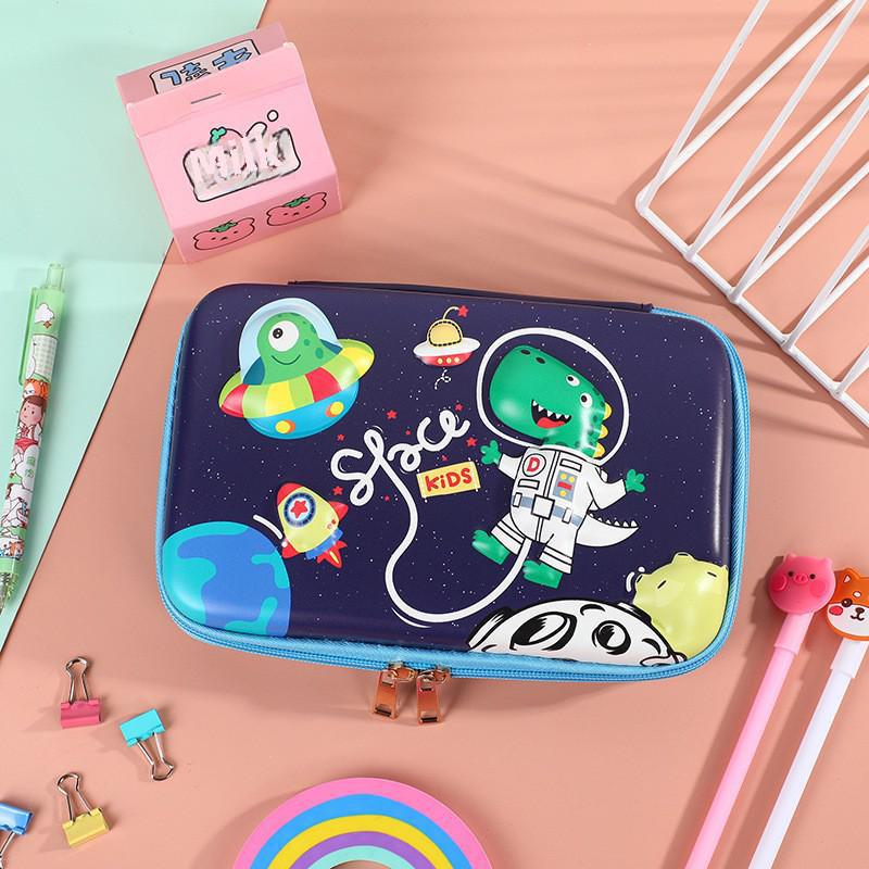 Квадратный пенал из ЭВА с рисунком - большая вместимость для студентов и взрослых