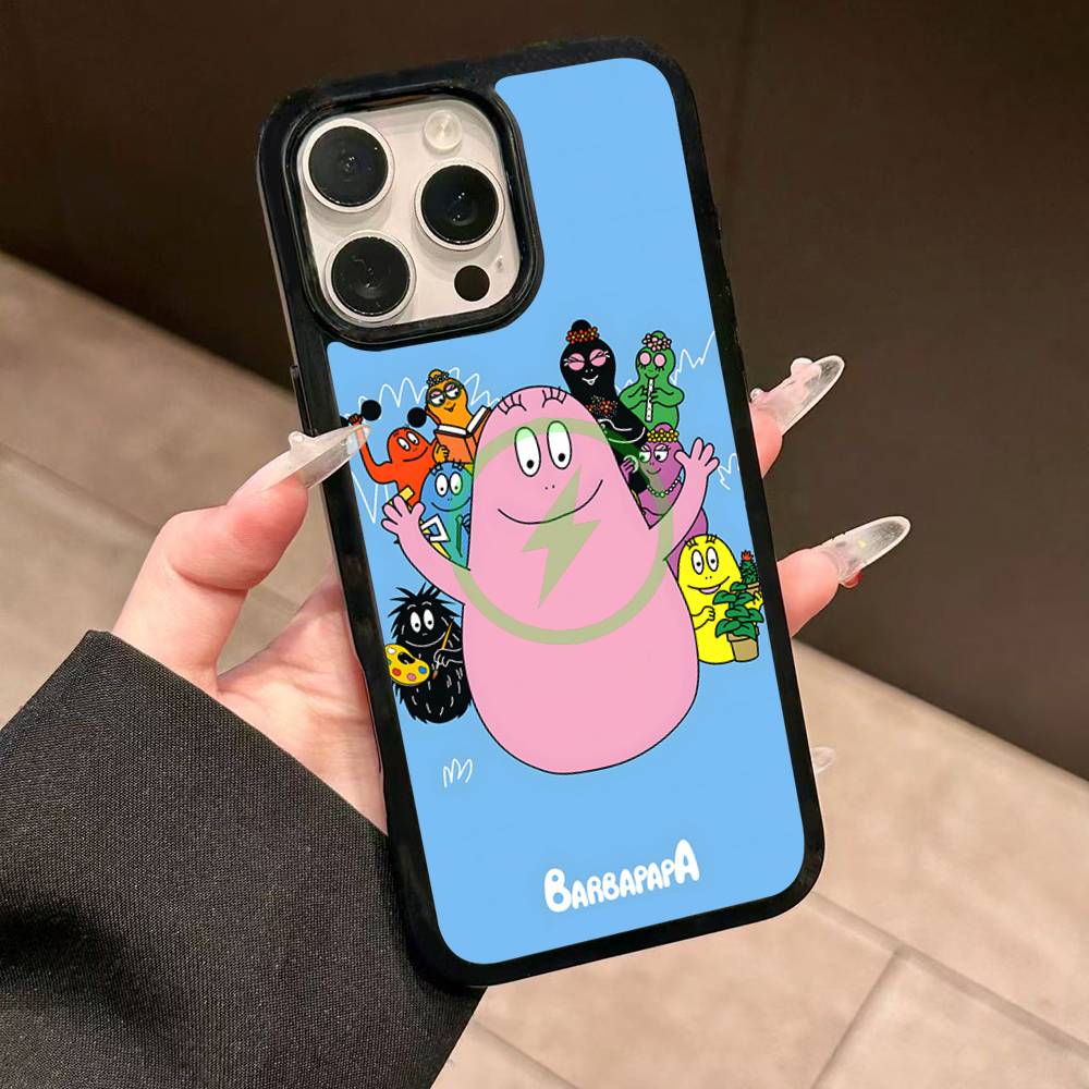 Cartoon Barbapapa Magnetic Wireless Phone Case For IPhone 17 16 15 14 Plus 13 12 11 Pro Max