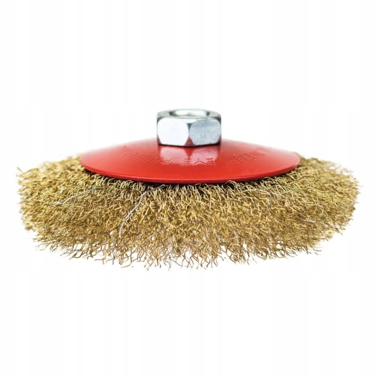 Rotary Brush for Drill, Brass, M14, Steel
