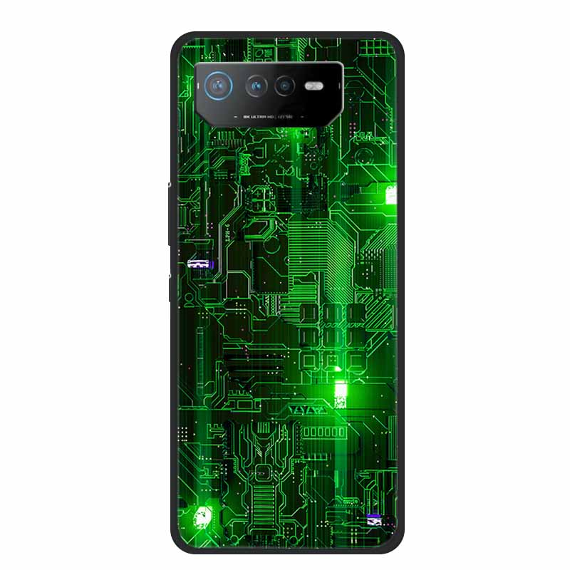 Чехол для телефона Asus ROG Phone 6D Ultimate Задняя крышка Черный ТПУ Силикон Мягкий Чехол Для Asus ROG Phone 6 Pro Чехол Phone6 Pro