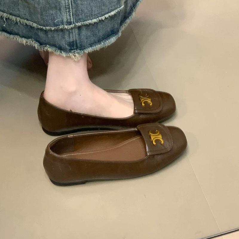 Женские модные повседневные удобные подошвы женские белые эластичные балетки из искусственной кожи с металлическими буквами на одну ногу