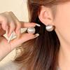 Vintage Exaggerated French Hoop Earrings Luxurious High-End Feel Matte Gold Beans Banquet Jewelry Gifts