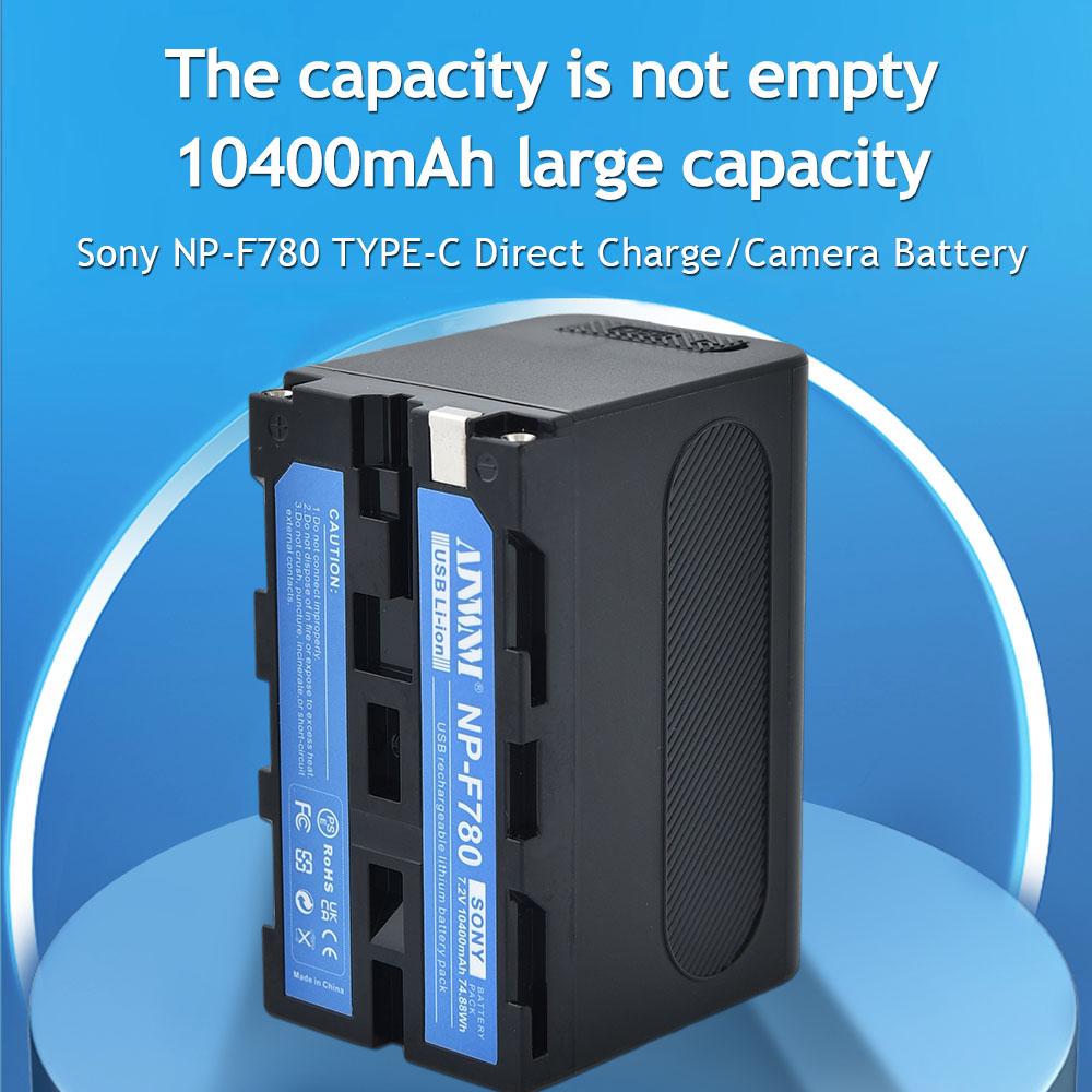 AJNWNM 10400 мАч для Sony NP-F770 NP-F780 F750 F730 Аккумулятор ЖК-дисплей зарядное устройство F970 F550 F570 F750 F770 MC1500C