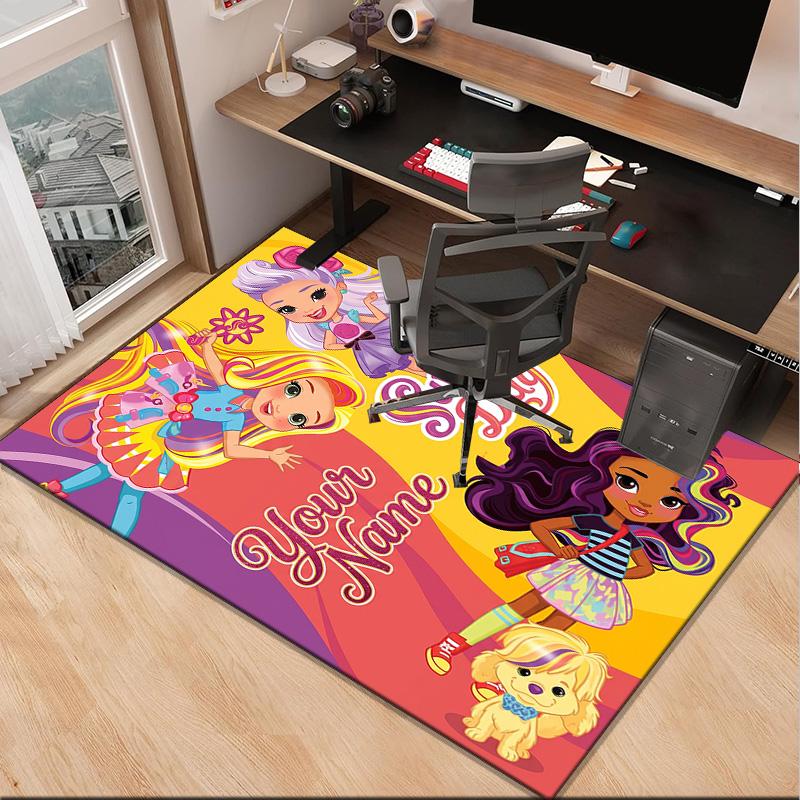 Custom NameHair Princess Sunny Carpet, Indoor Rug, Chair Rug, Living Rooms, Doormat Made From Polyester Home Decor Birthday Christmas Gifts