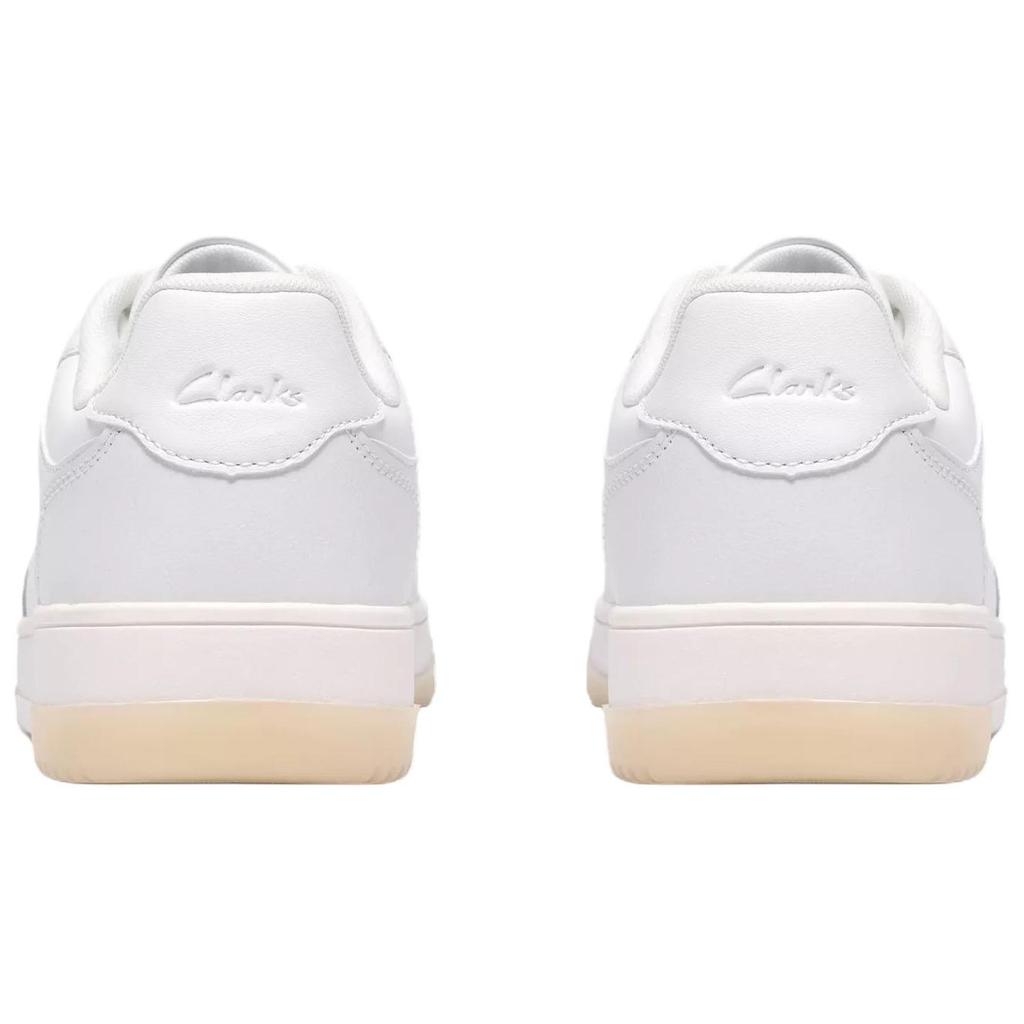 Clarks Кристили Корт Кожаные Универсальные Низкие Кроссовки с Круглым Носком Женские кроссовки Белые 26187849