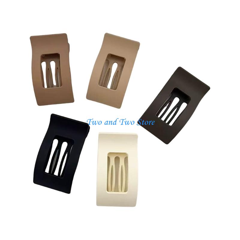HX6F Pack Of 4 Flat French Grip Hair Clamps Redoubt Dull Finish For Women Girls