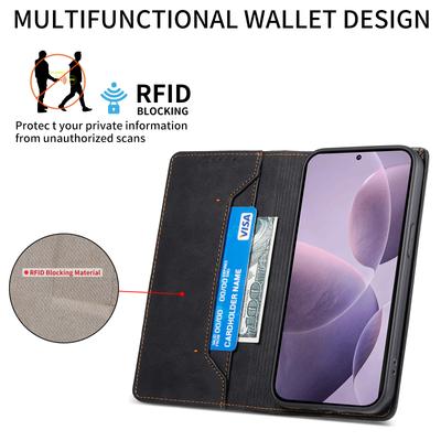 DF-05 Для Xiaomi Poco F6 Pro 5G/Redmi K70 5G/K70 Pro 5G Чехол с RFID-блокировкой, чехол для телефона из ПУ кожи