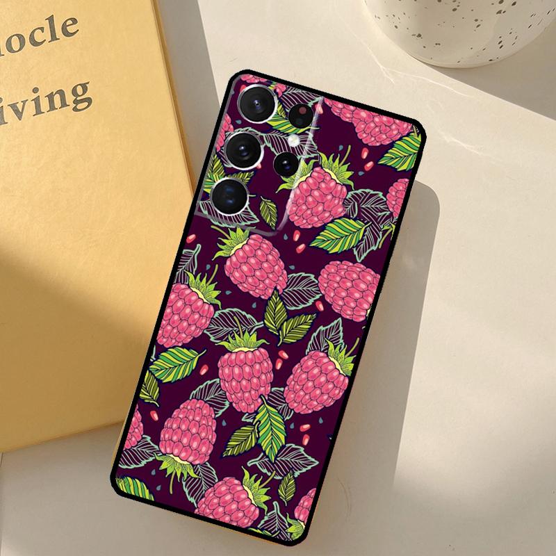 Avocado Pear Papaya Pomegranate Phone Case For Samsung Galaxy S23 S20 S21 S22 S24 S25 Ultra S9 S10 Plus S25 FE Cover Shell