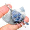 Natural Sodalite Gemstone Handmade 925 Sterling Silver Pendant 2.68" W1r66