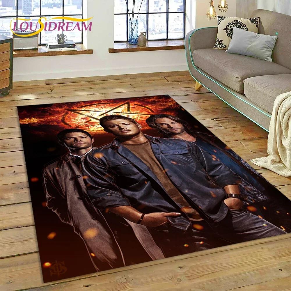 SPN Новейший Ковер с 3D-изображением Дина и Сэма из Сверхъестественного для Спальни, Гостиной, Дома, Декор для Дивана, Детская Игровая Большая Декоративная Напольный Коврик