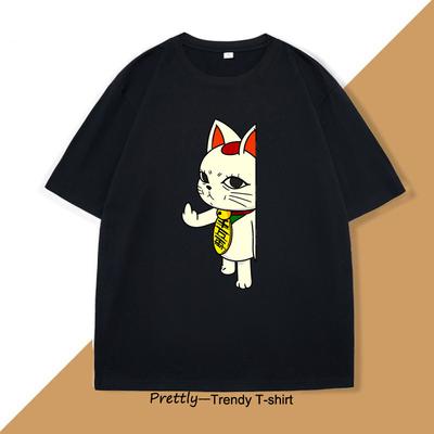 Футболка Dandadan Turbo Granny Cat, дизайнерская манга, уникальная футболка для косплея Momo Anime, повседневная футболка с коротким рукавом для мужчин, футболки
