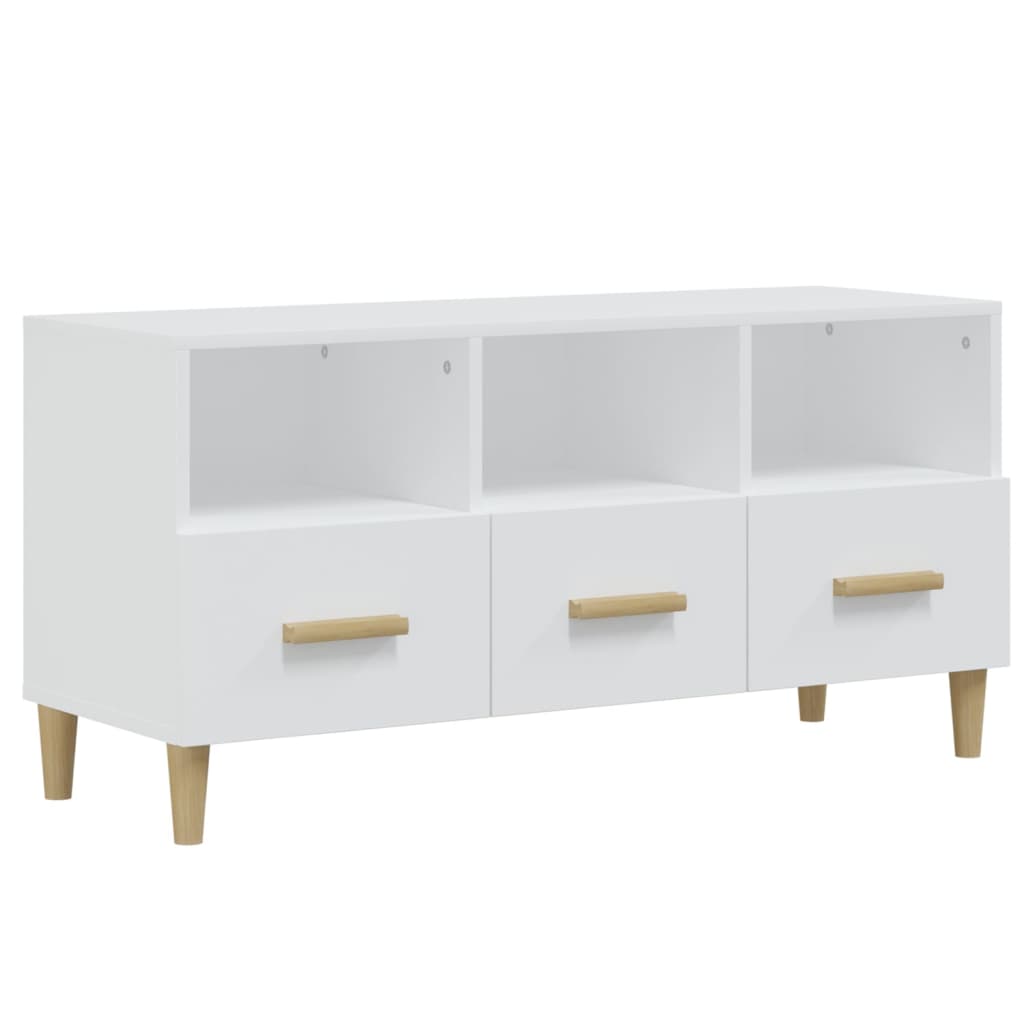 Vidaxl Szafka Pod Tv, Biała, Wysoki Połysk, 102X36X50 Cm
