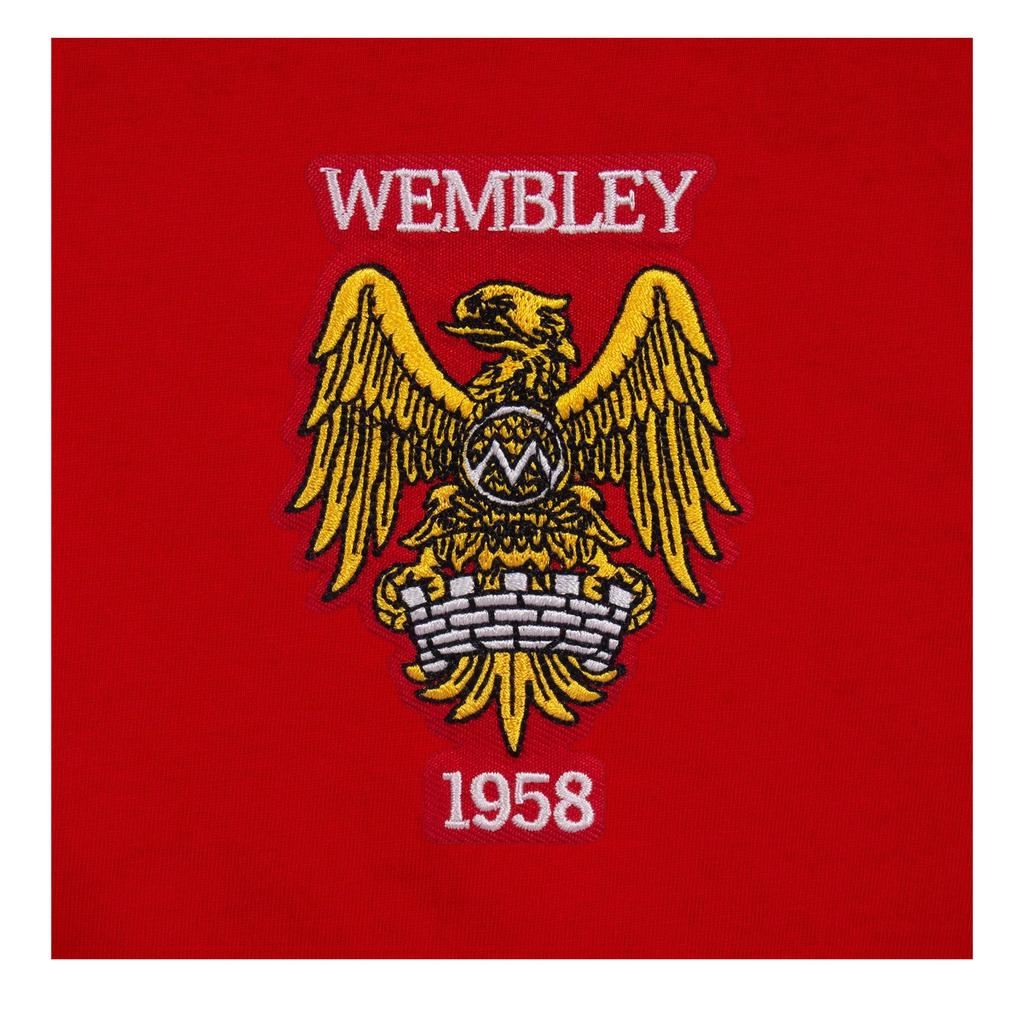 Fan Originals Mens United Wembley 1958 Crest Polyester V Neck T-Shirt
