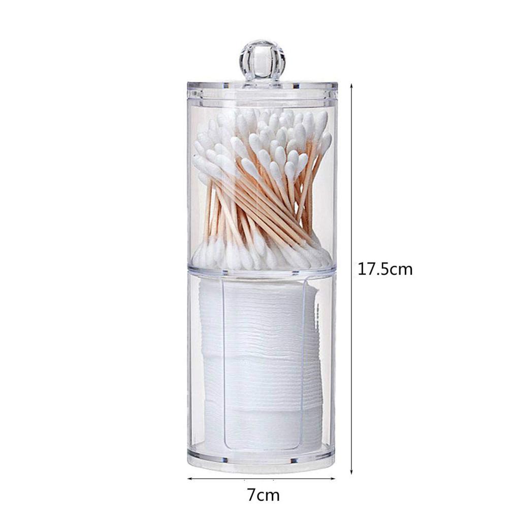 Креативная коробка для макияжа для ванной комнаты, прозрачная круглая акриловая коробка для хранения, двухслойная