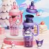 Большая термостойкая кружка-поилка Sanrio для девочек с трубочкой - Мультяшное издание "Ледокол" для школы.