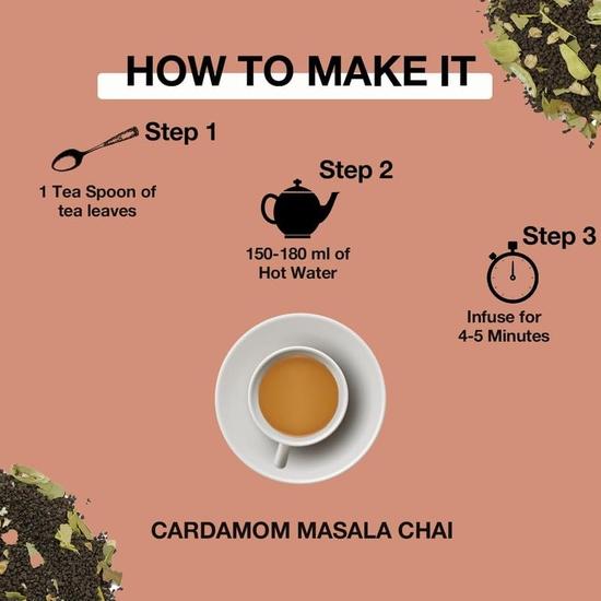 TEA SENSE Кардамон Масала Чай | 800 г | Ароматная Крепкая Смесь | Ассам CTC, Настоящий Кардамон, Элаичи | Молочный Чай Чаипатти, Порошок