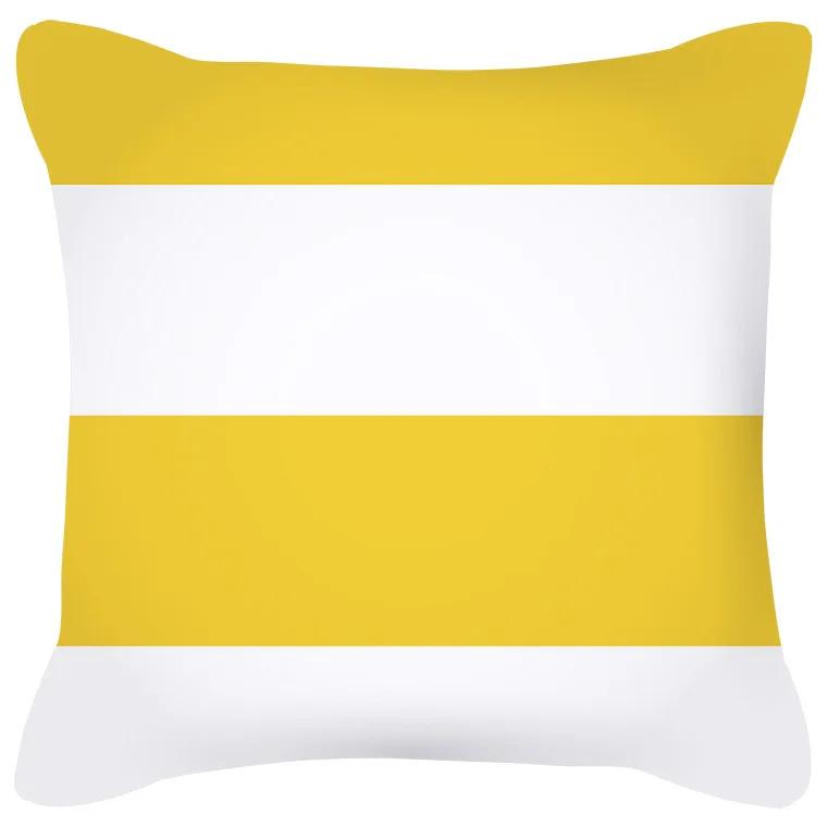 Чехол для подушки с геометрическим узором, сине-серая подушка, обитый диван, домашний декор