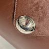 HERMES Christie Rhone bag flap Shoulder Bag Leather Brown/SilverHardware