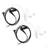 2 Pieces Listen Only Acoustic Tube Headset 3.5mm Plug Pin for Speaker Mic