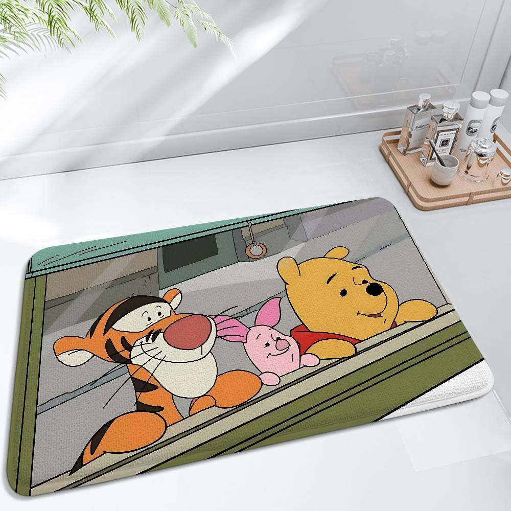 W-Winnie-T-The Pooh Floor Mats Home Laundry Rug Carpet For Living Room Decor Lounge Area Anti-slip Foot Mat Entrance Doormat
