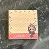 4Pcs Cute Labubu Self Adhesive Sticky Notes Cartoon Kawaii Note Paper Mini Portable Notebook School Supplies Student Stationery