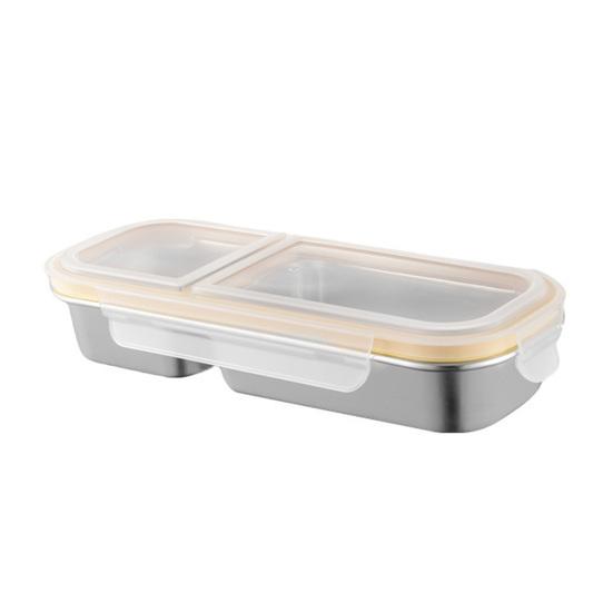 Stainless Steel Snack Containers Divided Condiment Box with Lids Lunch Box