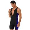 Men One-piece Swimwear Sleeveless Front Zipper Shorts Bodysuit Wetsuit for Beach Pool Swimming Bathing