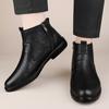 Осень/Зима Новый Стиль Классические Черные Молнии Мужские Ботильоны Бизнес Ботинки Крокодиловый Узор Удобные Внутри Мужские Ботинки Среднего Верха