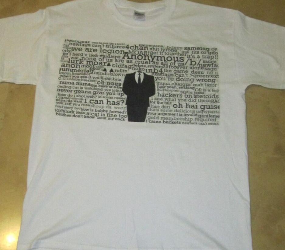 Анонимный костюм Линго маска футболка футболка Анон Ждите нас